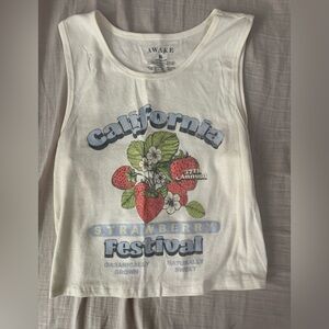 Awake California Festival Tank Top - Cream
